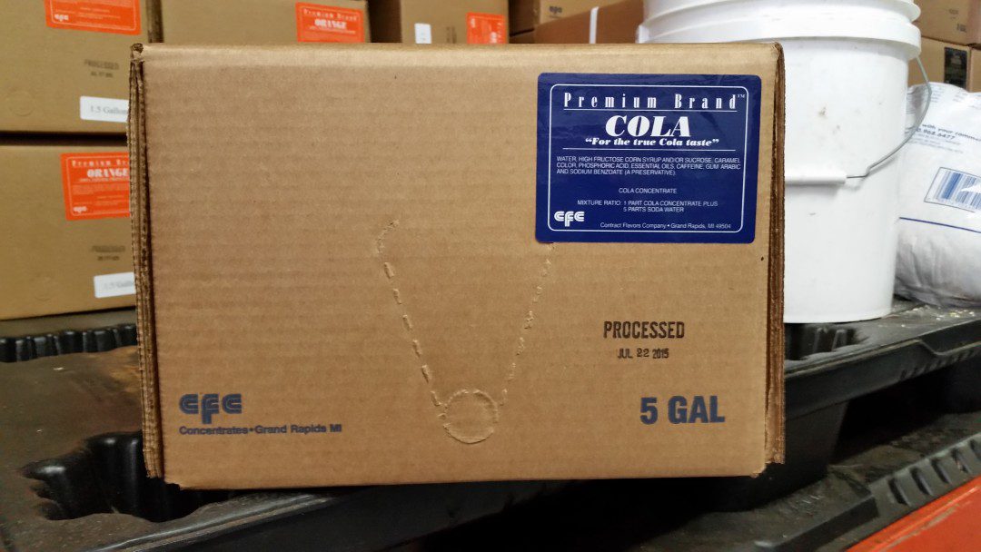 Cola Premium Soda Syrup BIB 5 Gal Red Eye Coffee Guy